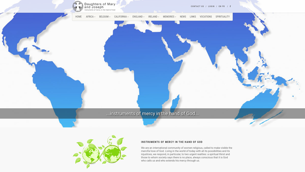 Screenshot of the Daughters Of Mary And Joseph Congregation Fund CIO website