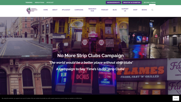 Screenshot of the Filia website