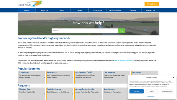 Screenshot of the Isle Of Wight Foundation website