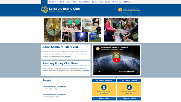 Screenshot of the The Rotary Club Of Salisbury Charitable Fund website