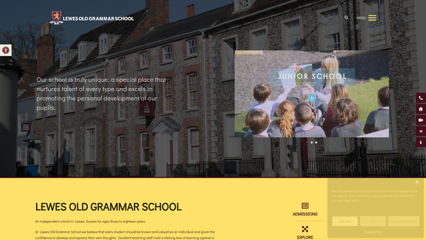 Screenshot of the Lewes Old Grammar School Trust website