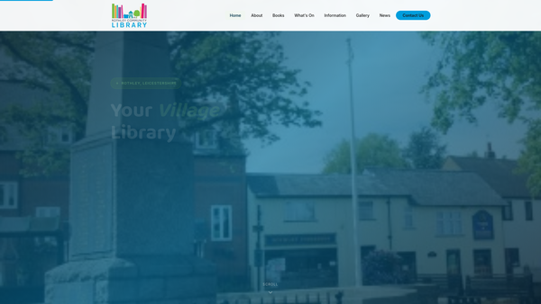 Screenshot of the Rothley Community Library website