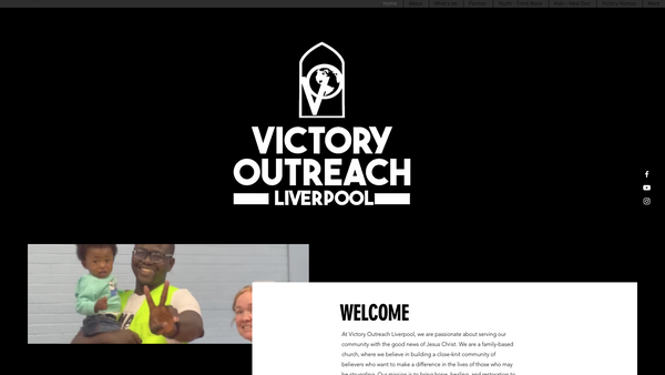 Screenshot of the Victory Outreach Church Liverpool website