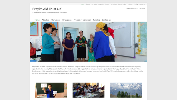 Screenshot of the The Erayim Aid Trust UK website