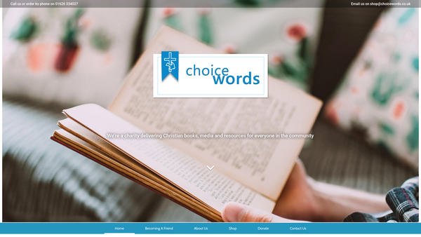 Screenshot of the Choice Words CIO website