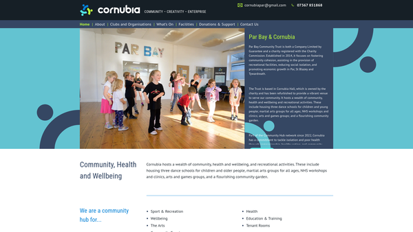 Screenshot of the Par Bay Community Trust website