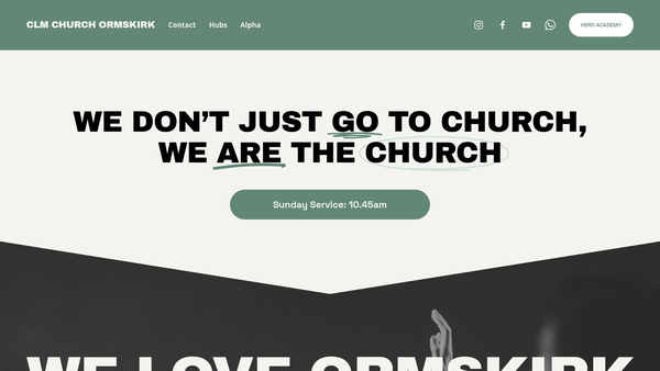 Screenshot of the Cottage Lane Mission website