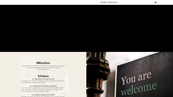 Screenshot of the Guild Church Council Of St Mary Aldermary website