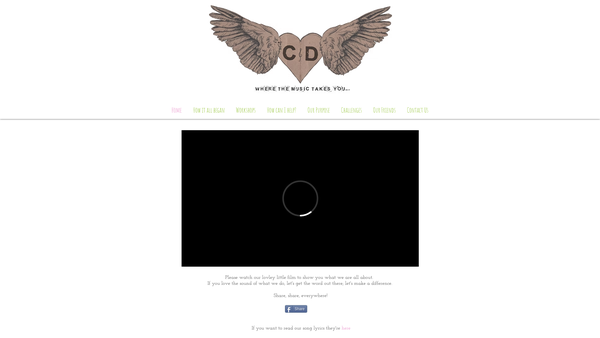 Screenshot of the C&D Where The Music Takes You website