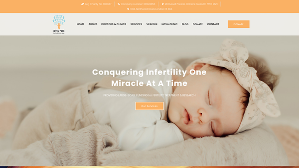 Screenshot of the Bonei Olam Limited website