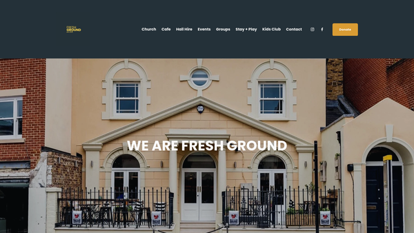 Screenshot of the Fresh Ground London Church Of The Nazarene website