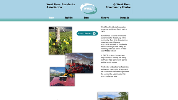 Screenshot of the West Moor Residents Association website