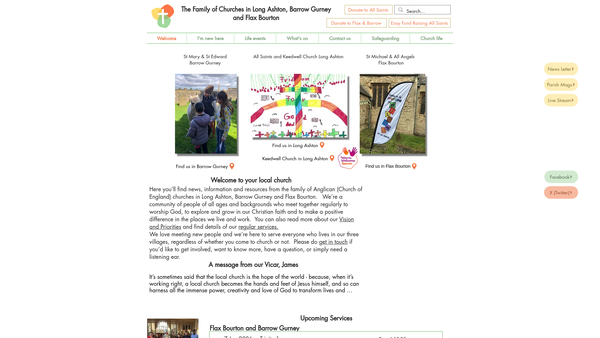 Screenshot of the The Parochial Church Council Of The Ecclesiastical Parish Of Long Ashton website