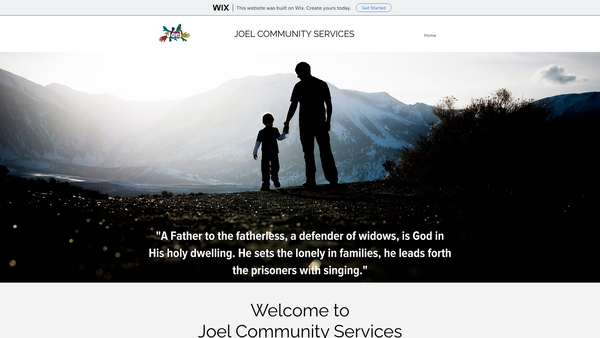 Screenshot of the Joel Community Services website