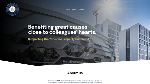 Screenshot of the Yorkshire Property Charitable Trust website