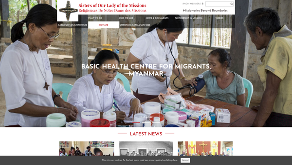 Screenshot of the Euphrasie Barbier Mission CIO website