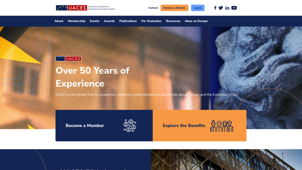 Screenshot of the Uaces website