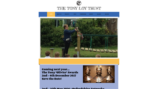 Screenshot of the The Tony Loy Trust website