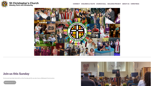 Screenshot of the The Parochial Church Council Of The Ecclesiastical Parish Of St. Christopher's, Coventry website