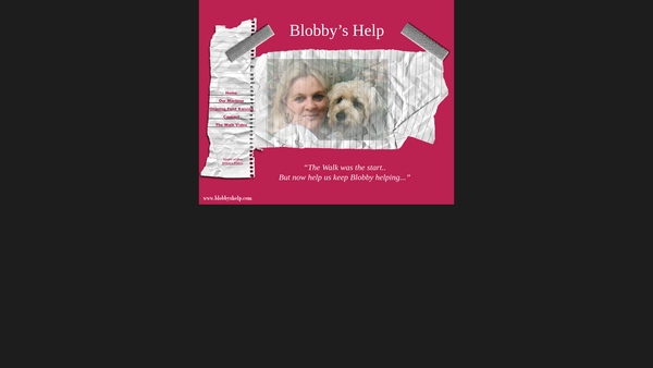 Screenshot of the Blobbyshelp website