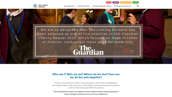 Screenshot of the The Linking Network website