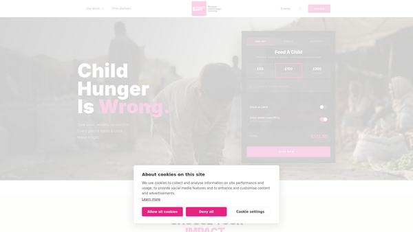 Screenshot of the Charity Right website