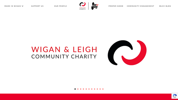 Screenshot of the Wigan And Leigh Community Charity website