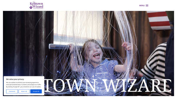 Screenshot of the The Kentown Wizard Foundation website