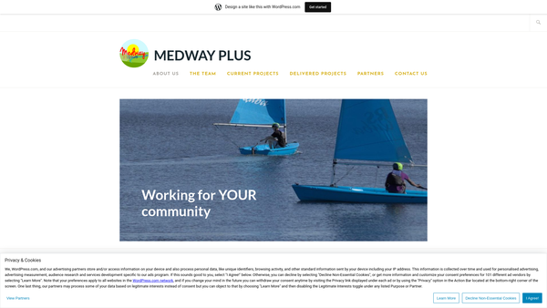 Screenshot of the Medway Plus website