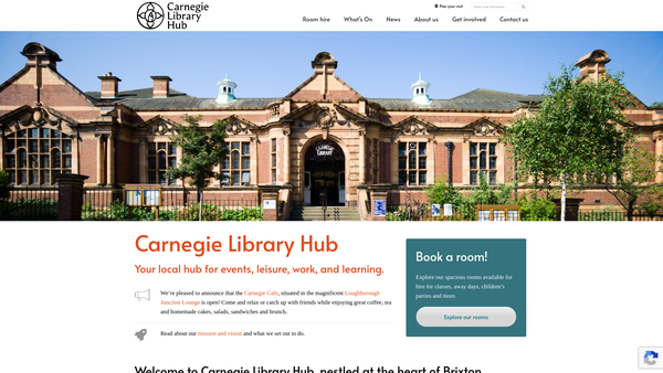 Screenshot of the The Carnegie Herne Hill Community Trust CIO website
