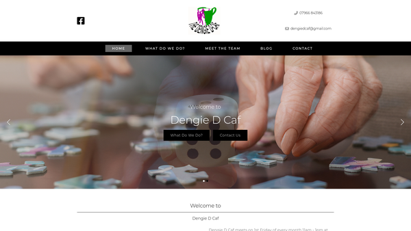 Screenshot of the The Dengie D-Caf website
