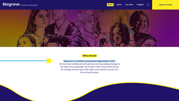 Screenshot of the The Blagrave Trust website