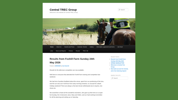 Screenshot of the Central Trec Group website