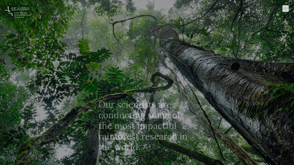Screenshot of the The South East Asia Rainforest Research Partnership website