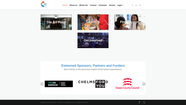 Screenshot of the Ideas Hub Chelmsford website