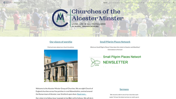 Screenshot of the The Parochial Church Council Of The Ecclesiastical Parish Of St Nicholas Alcester Warwickshire website