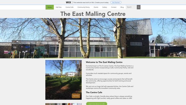 Screenshot of the East Malling Centre website
