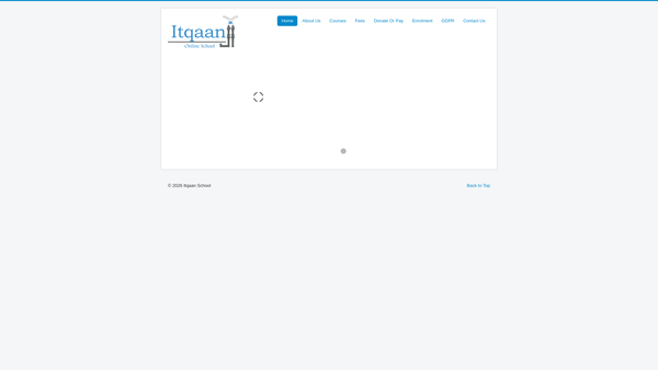 Screenshot of the Al-Itqaan Online School website