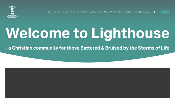 Screenshot of the Lighthouse (West Yorkshire) website