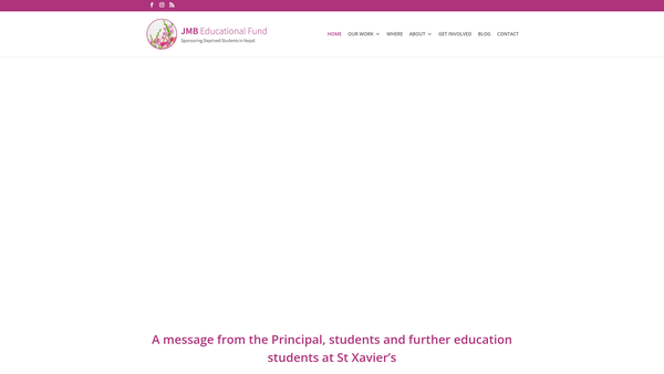Screenshot of the Jmb Educational Fund website