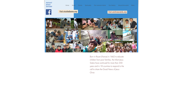 Screenshot of the Infant Jesus Sisters (Nicolas Barre) Generalate CIO website