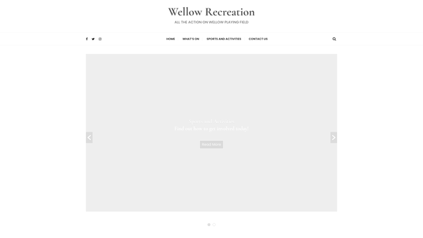 Screenshot of the Wellow Recreation website