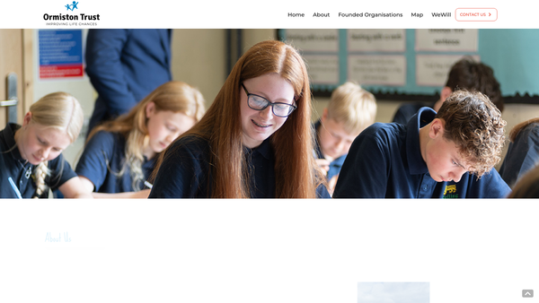 Screenshot of the The Ormiston Trust website