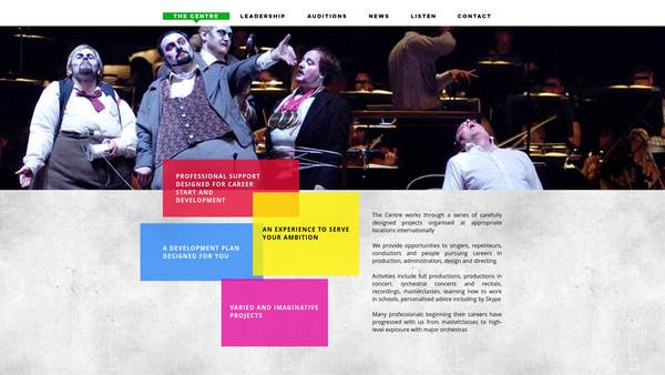 Screenshot of the European Opera Centre website