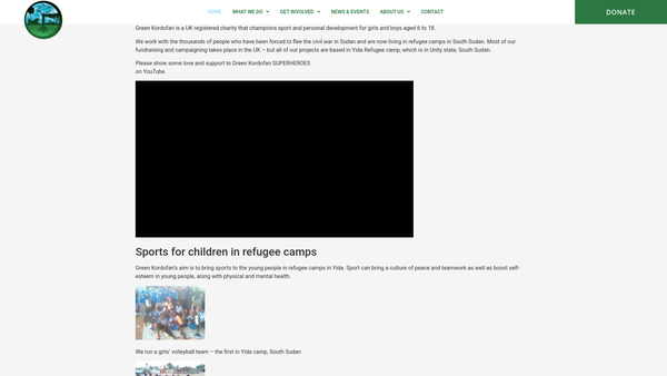 Screenshot of the Green Kordofan website