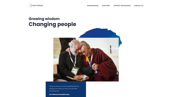 Screenshot of the Inspire Dialogue Foundation website