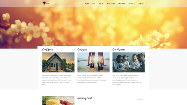Screenshot of the Clevedon Christadelphians website