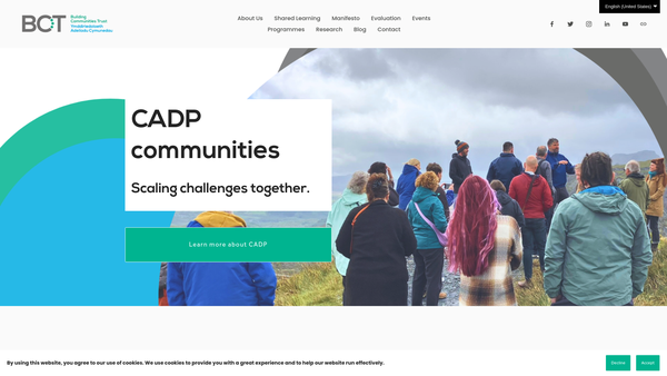 Screenshot of the Building Communities Trustee Limited website