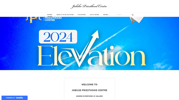 Screenshot of the Jubilee Priesthood Centre website
