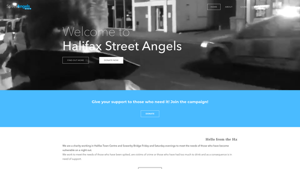 Screenshot of the Calderdale Safety Initiatives website